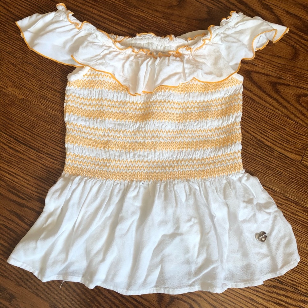Bebe Girls off the Shoulder White Blouse